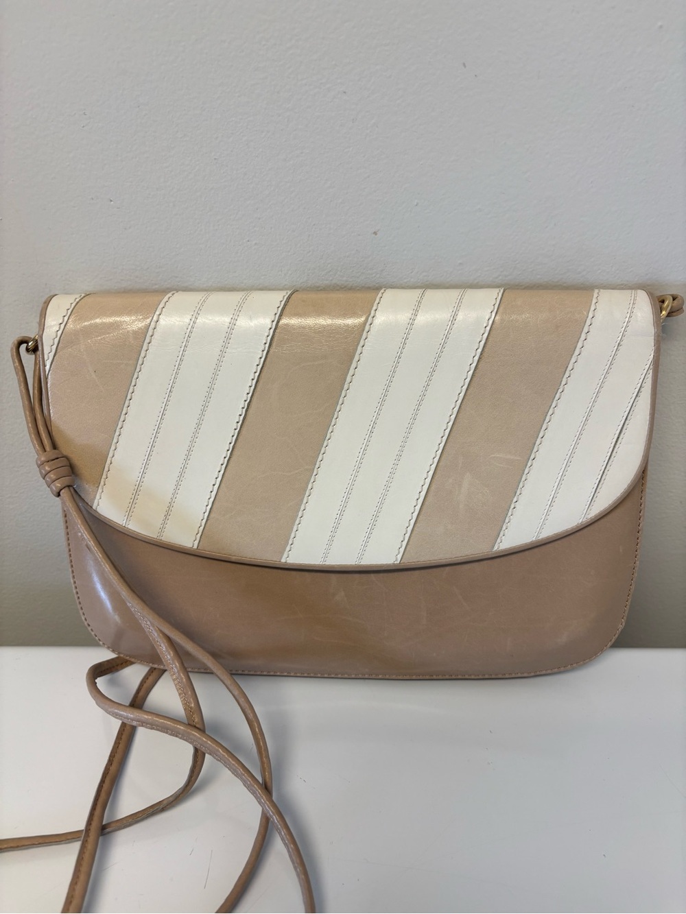 Vintage Bruno Magli Crossbody Leather Bag